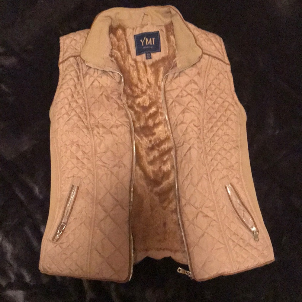 Gold tan vest
